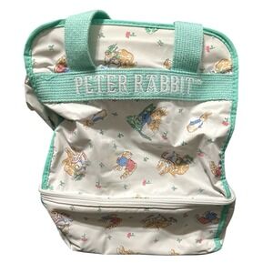 Peter Rabbit Beatrix Potter Enfamil Diaper Bag Unisex Mint Green Vinyl‎ RARE Vtg